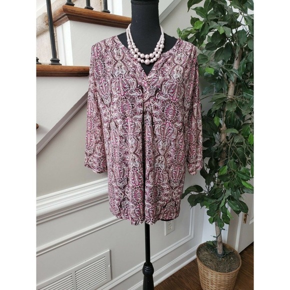 Croft&Barrow Women's Multicolor Top Dress 3X - Picture 2 of 12